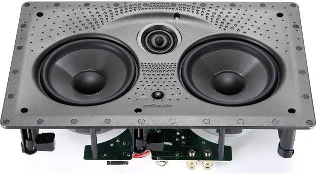 Alt view image 3 of 4 - Polk Audio Vanishing Series 255c-LS in-Wall Center Channel Loudspeaker,Dual 5.25" Dynamic Balance Drivers & 1" Ring-Radiator Tweeter,Polk PowerPort Technology,Rotating Cam System for Easy Installation