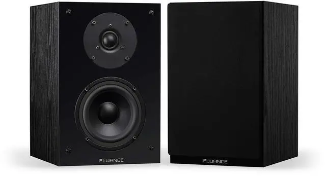 Main image of Fluance Elite High Definition 2-Way Bookshelf Surround Sound Speakers for 2-Channel Stereo Listening or Home Theater System - Black Ash/Pair (SX6-BK)