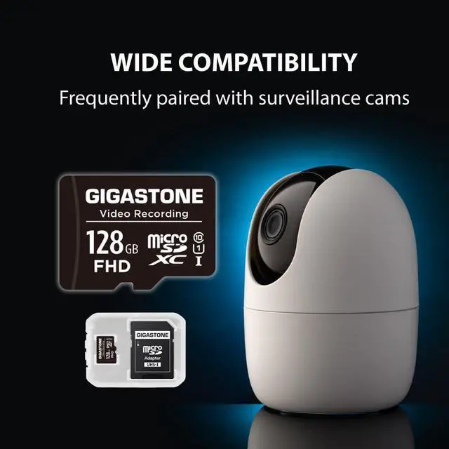 Alt view image 4 of 5 - GIGASTONE 128GB Micro SD Card 5-Pack, 4K Video Recording, Compatible with Security Camera, Dash Cam, Drone, 85MB/s MicroSDXC Memory Card UHS-I Class 10, with Adapter