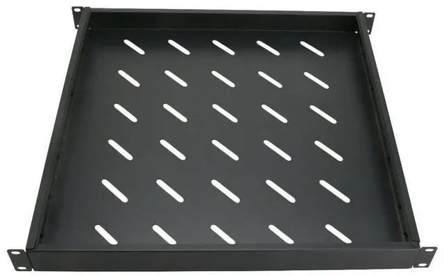 Main image of Cables Direct Online Fixed Network Server Rack Shelf 1U 19" 4 Post Mount Adjustable from 18-42"