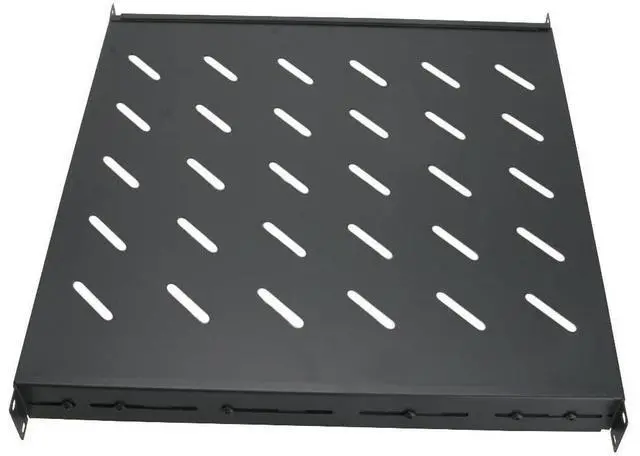 Alt view image 4 of 5 - Cables Direct Online Fixed Network Server Rack Shelf 1U 19" 4 Post Mount Adjustable from 18-42"