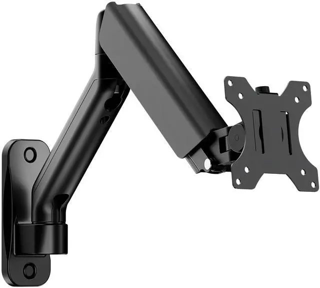 Main image of monTEK Single Monitor Wall Mount for 17 to 32 inch Flat/Curved Screens, Holds to 19.8 lbs, Full Motion Adjustable Mechanical Spring Monitor Arm, 75x75/100x100 VESA Wall Mount, Black