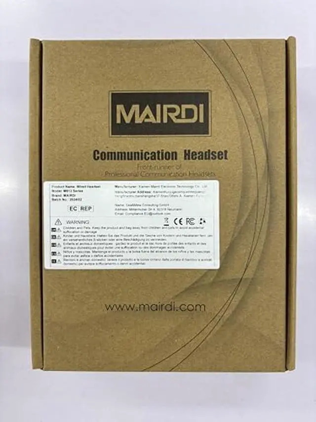 Alt view image 2 of 5 - MAIRDI Cell Phone Headset with Microphone Noise Canceling, PC Laptop Headset 3.5mm Jack for Office Work, Phone Headset for iPhone Computer Samsung Androids Tablets Skype Teams Video Conference