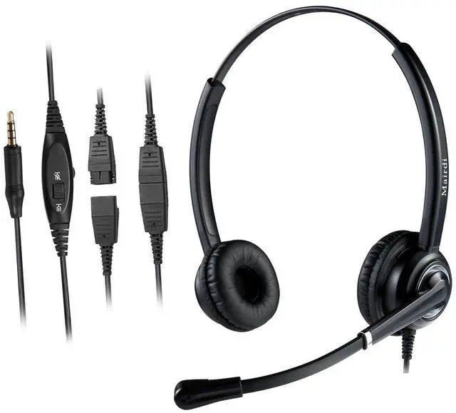 Main image of MAIRDI Cell Phone Headset with Microphone Noise Canceling, PC Laptop Headset 3.5mm Jack for Office Work, Phone Headset for iPhone Computer Samsung Androids Tablets Skype Teams Video Conference