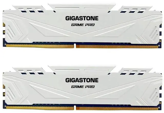 Main image of DDR4 RAM GIGASTONE Game PRO 16GB Kit (2x8GB) DDR4 3600MHz PC4-28800 CL 18-22-22-42 Intel XMP 2.0 AMD Ryzen 1.35V UDIMM 288 Pin Unbuffered Non ECC High Performance Gaming Desktop Memory - White