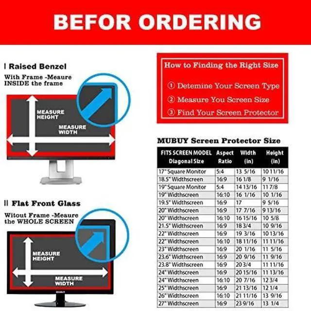 Alt view image 2 of 5 - Anti Blue Light Glare Monitor Screen Protector for 31.5" 32" Diagonal Desktop TV Monitor Standard/Curved/Touch Widescreen Monitor, Eyes Care Blue Light Glare UV Filter