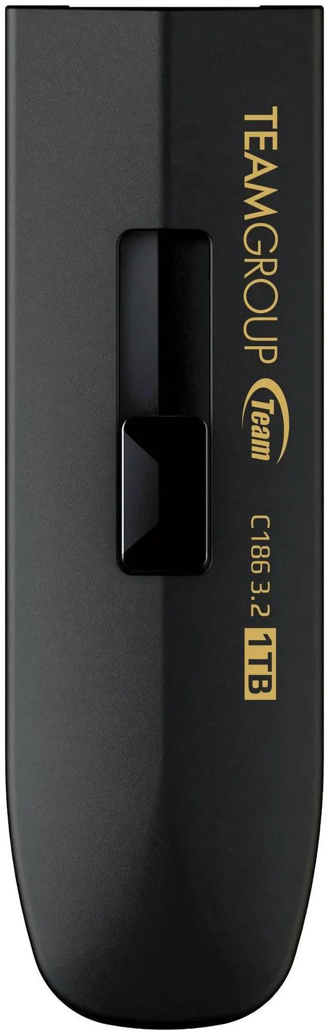 Alt view image 2 of 5 - TEAMGROUP C186 1TB USB3.2 Gen 1 (USB 3.1/3.0) Read 100MB/s USB Flash Thumb Drive, External Data Storage Memory Stick Compatible with Computer/Laptop Black TC18631TBB01