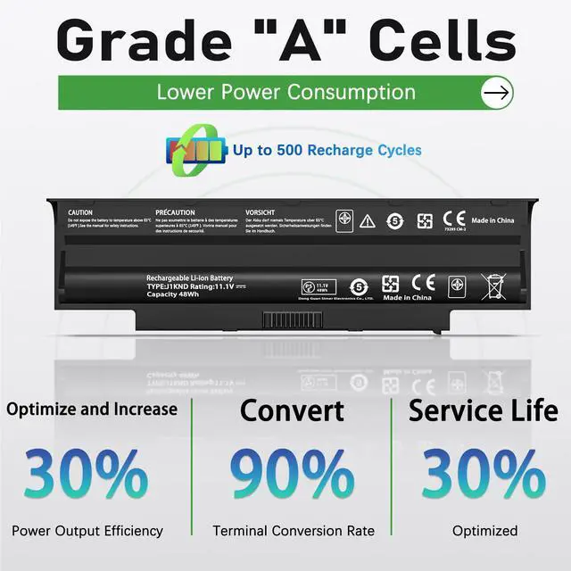 Alt view image 5 of 5 - J1KND 11.1v 48wh Laptop Battery Replacement for Dell Inspiron N7110 N7010 N5010 N5110 N5030 N5040 N5050 3520 N4010 N4110 N4050 M5010 3420 M5030 M5040 M5110 Vostro 3450 3550 3750 1440 4T7JN TKV2V WT2P4