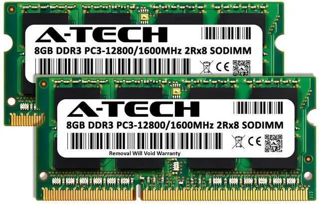 Alt view image 2 of 5 - A-Tech 16GB Kit (2x8GB) RAM for Apple MacBook Pro (Mid 2012), iMac (Late 2012, Early/Late 2013, Late 2014, Mid 2015), Mac Mini (Late 2012) | DDR3 1600MHz SODIMM PC3-12800 204-Pin SO-DIMM Memory