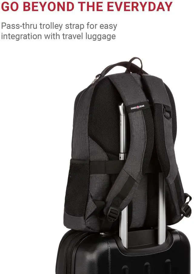 Alt view image 4 of 5 - SwissGear Cecil 5505 Laptop Backpack, Olive, 18-Inch