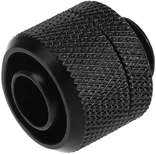 Alt view image 3 of 5 - dracaena.io 12 pack G1/4" thread to 3/8" ID, 5/8" OD Compression Fitting for Soft Tubing, Soft Tube Connectors for Computer Water Cooling System, Black