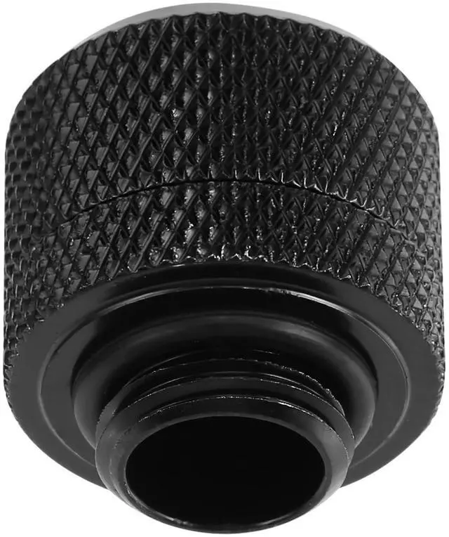Alt view image 5 of 5 - dracaena.io 12 pack G1/4" thread to 3/8" ID, 5/8" OD Compression Fitting for Soft Tubing, Soft Tube Connectors for Computer Water Cooling System, Black