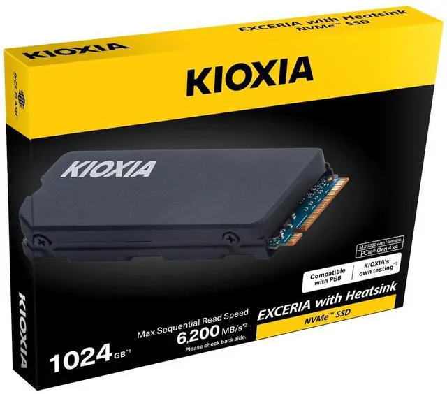 Alt view image 4 of 4 - KIOXIA EXCERIA with Heatsink NVMe SSD 1TB