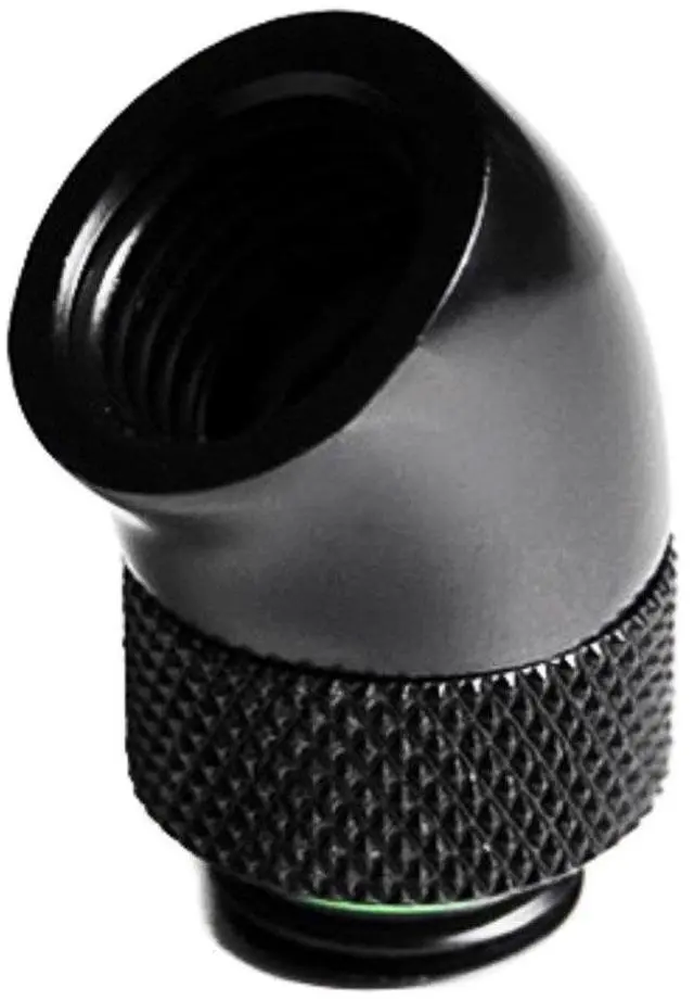 Alt view image 2 of 2 - Barrow G1/4" Male to Female Extender Fitting, 45 Degree Rotary, Black, 4-pack
