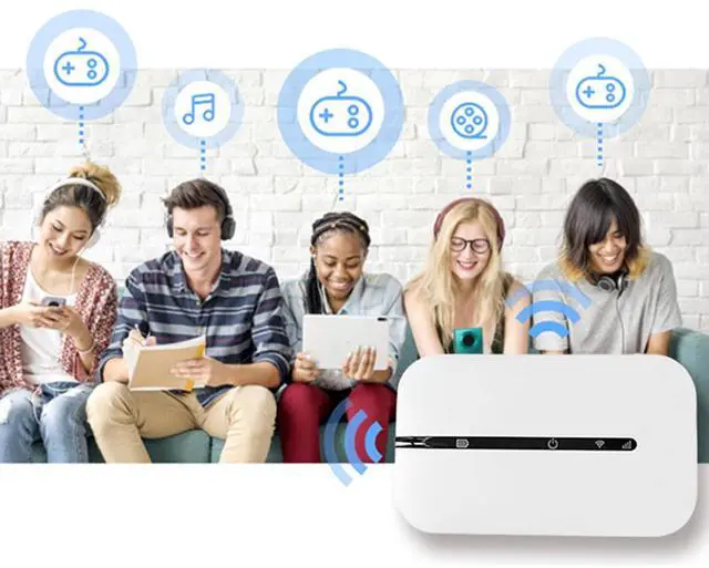 Alt view image 2 of 5 - 4G Portable with SIM Slot, 150Mbps Unlocked Mobile Hotspot, Portable Pocket Travel Router Supports 10 Users for Phone Laptop Desktop Tablet