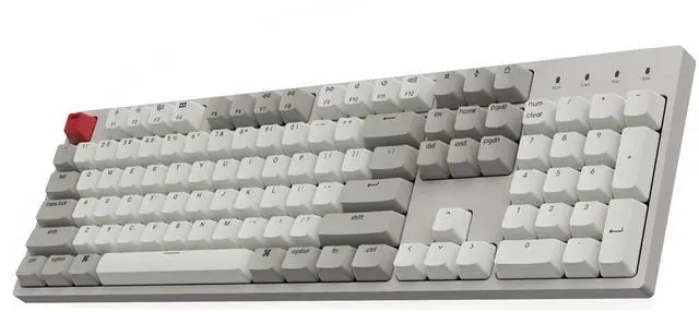 Main image of Keychron C2 104 Keys Full Size Wired Mechanical Keyboard for Mac Windows, Classic Retro Gray/White Color ABS Keycaps Red Switch USB-C Gaming Keyboard for Gamer/Typists/Office/Home