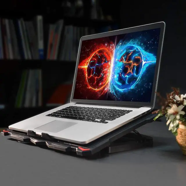 Alt view image 4 of 5 - AICHESON S035 Red Laptop Cooling Pad and 2 Pack 2ft USB A Cables Set