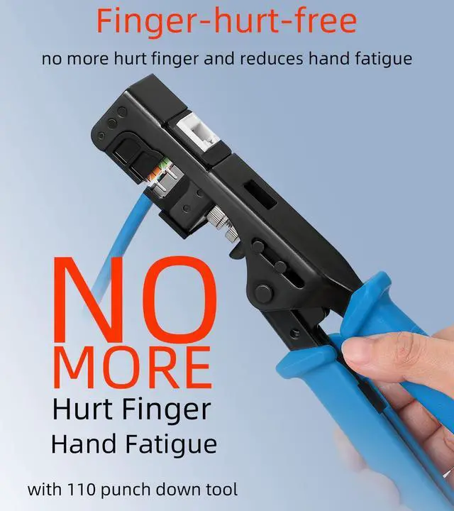 Alt view image 4 of 5 - Rapink Speed Keystone Jack Tool for 90 Degree RJ45 Keystone, Ethernet Keystone Punch Down Tool for Time-saver and Effort-saver, Cat 6 Punch Down Tool Finger-hurt-free (Only for Rapink Keystone)