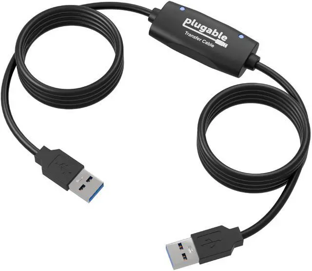 Main image of Plugable USB Transfer Cable, Unlimited Use, Transfer Data Between 2 Windows PC's, Compatible with Windows 11, 10, 7, XP, Bravura Easy Computer Sync Software Included