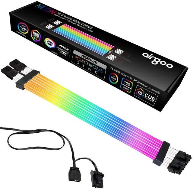 Alt view image 4 of 5 - Airgoo 16-Port SignalRGB Controller + GPU Dual 8-pin Strimer S2