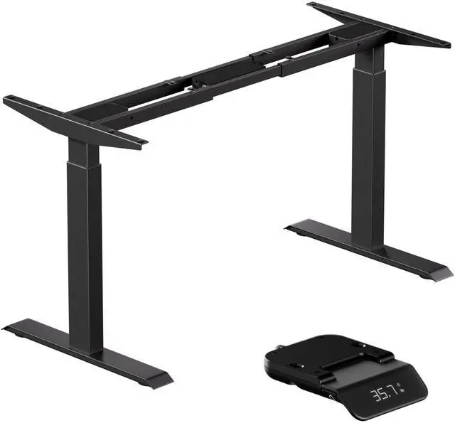 Main image of Standing Desk Frame 2 Stages with Smart Paddle Controller.Gyroscope Sensitive to collisions.Heavy Duty Adjustable Desk Frame for 40 to 72 inch Table Tops,Dual Motor,Load 275 lbs.Black