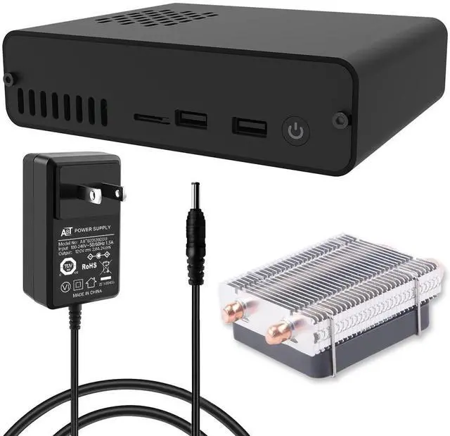 Main image of GeeekPi DeskPi Pro V2 2.5'' SATA HDD/SSD NAS Storage Kit for Raspberry Pi 4, Set-Top Box with ICE Tower Cooler & Power Supply for Raspberry Pi 4 Model B (NOT Include Pi Board)