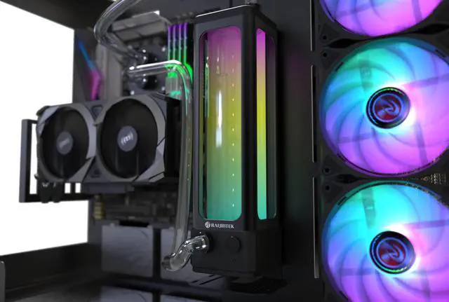 Alt view image 3 of 5 - RAIJINTEK SCYLLA ELITE CA360 Water Cooling Kit, Soft tube, CPU water block, 360mm radiator, DDC RBW pump, 3 * ADD PWM fans, 6 copper 180°fittings,coolant (90*6 & 180*6) (0R10B00218)
