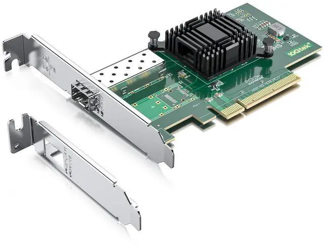 Alt view image 2 of 5 - 10GBase-SR SFP+ Transceiver & 1-Meter OM3 LCto LC Fiber Patch Cable & 10Gb PCI-E NIC Network Card Compare to Intel X520-DA1