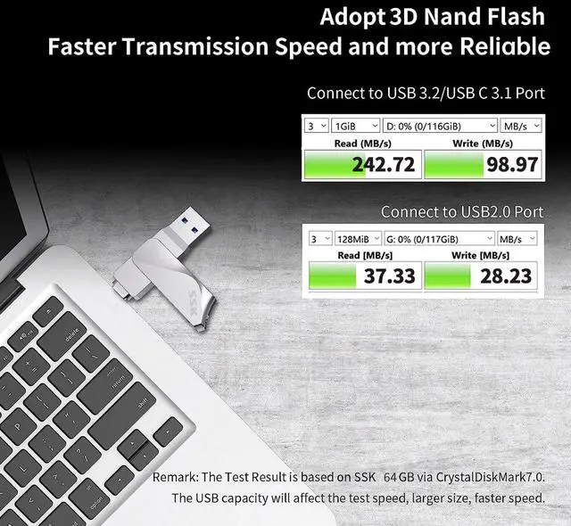 Alt view image 4 of 5 - SSK USB Drive and 1TB USB Drive Bundle