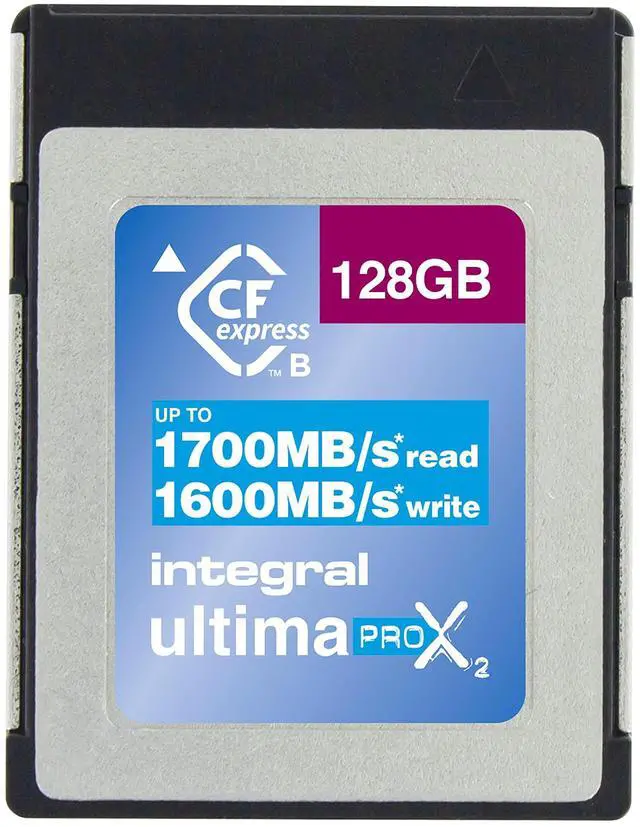 Alt view image 2 of 5 - Integral 128GB Ultima Pro X2 CFexpress Memory Card 11322X Speed 1700/1600 MB/sec Read/Write