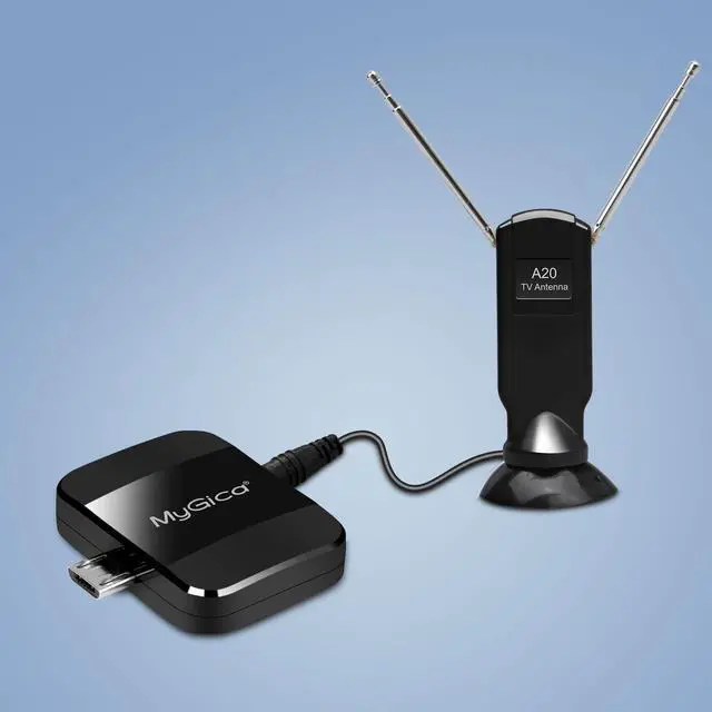 Alt view image 3 of 5 - Micro USB TV Tuner Card with Type C Adapter - Watch Live TV Anywhere, Freeview HD Receiver, Wireless HDTV Stick Tuner, USB Antenna for Android Phone, Tablet, PC - No Internet Needed