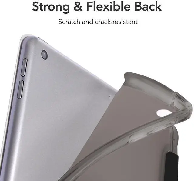 Alt view image 4 of 5 - Idocolors Cherry Pad Case Black Case for 9th Generation ipad Cute Girly Anti-Scratch Shockproof with Pencil Holder Lightweight Smart Trifold Stand Case(Model Number: A2602/A2603/A2604/A2605)