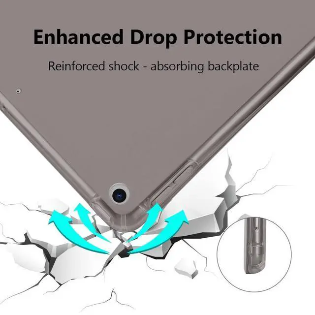 Alt view image 5 of 5 - Idocolors Cherry Pad Case Black Case for 9th Generation ipad Cute Girly Anti-Scratch Shockproof with Pencil Holder Lightweight Smart Trifold Stand Case(Model Number: A2602/A2603/A2604/A2605)