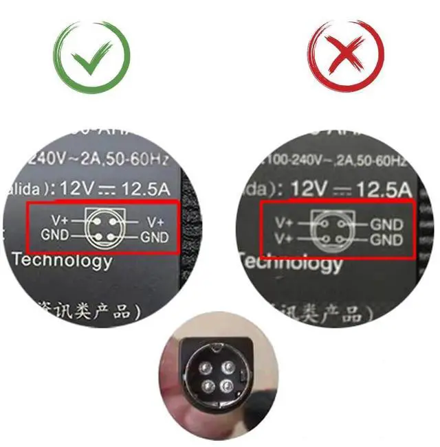 Alt view image 5 of 5 - 12V 12.5A 150W AC Adapter Charger for FSP FSP150-AHAN1 Power Supply QNAP TS-409 TS-410 TS-412 FSP135-AHAN1 EA11351A-120 Power Cord
