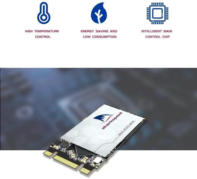 Alt view image 3 of 5 - SHARKSPEED SSD 1TB M.2 2242 NGFF Plus Internal M2 SSD 3D NAND SATA III 6 Gb/s, Solid State Drive for Notebooks Desktop PC (M.2 2242 1TB)
