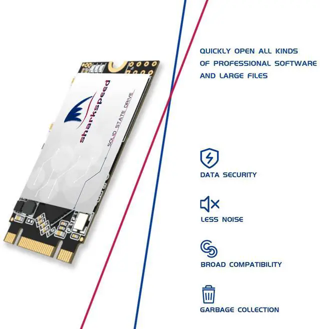 Alt view image 4 of 5 - SHARKSPEED SSD 1TB M.2 2242 NGFF Plus Internal M2 SSD 3D NAND SATA III 6 Gb/s, Solid State Drive for Notebooks Desktop PC (M.2 2242 1TB)