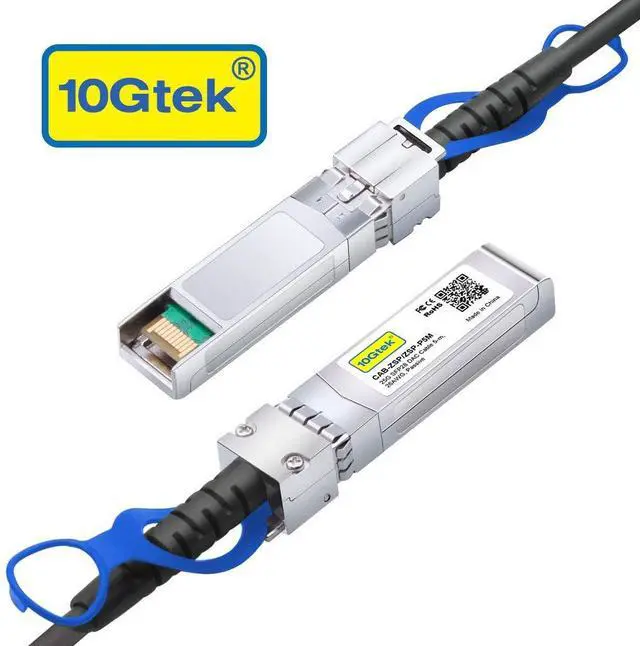 Alt view image 2 of 5 - 10Gtek 25G SFP+ DAC Cable - 25GBASE-CR SFP28 to SFP28 Passive Direct Attach Copper Twinax Cable for Arista CAB-S-S-25G-5M, 5-Meter(16.5ft)
