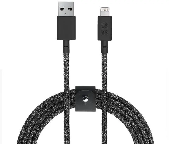 Main image of Native Union BELT Cable XL - 10ft Ultra-Strong Reinforced [MFi Certified] Durable Lightning to USB Charging Cable with Leather Strap compatible with iPhone 14, iPhone 13, iPhone 12 and Earlier(Cosmos)