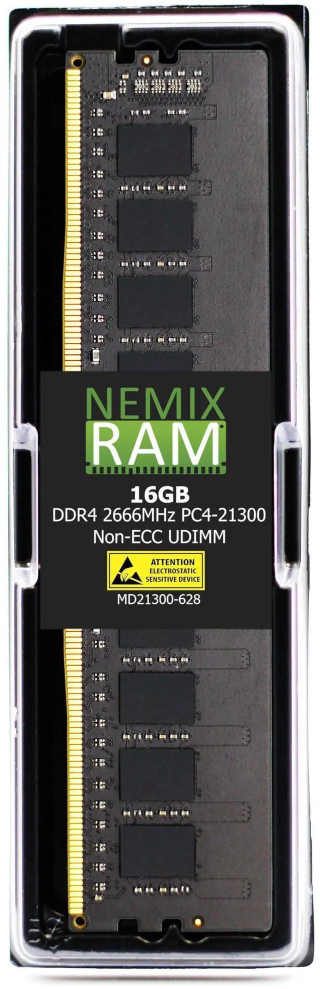 Main image of NEMIX RAM 16GB (1X16GB) DDR4 2666MHZ PC4-21300 2Rx8 1.2V CL19 288-PIN Non-ECC Unbuffered UDIMM Desktop PC Memory Compatible with Samsung M378A2K43CB1-CTD