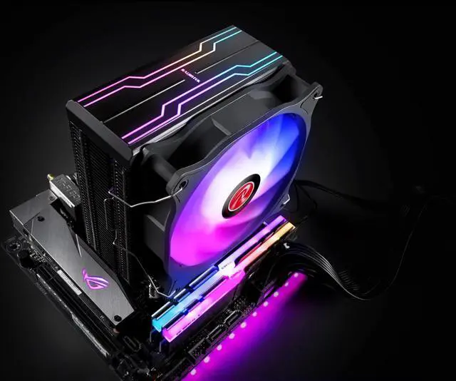 Alt view image 4 of 5 - RAIJINTEK ELEOS 12 EVO RBW CPU Air Cooler, 120mm PWM Fan, 6 Copper Direct Contact Heat Pipes, 5V Addressable RGB Lights, for Intel/AMD Ryzen Socket, Compatible with LGA 1700