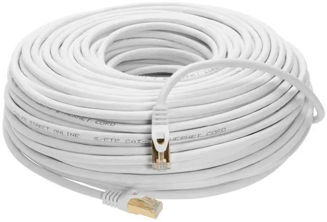 Alt view image 5 of 5 - Cables Direct Online 200FT S/FTP Cat7 Copper Network Ethernet Patch Cable, Internet Wire, Compatible with PC, Laptop, Modem, Router, TVs, Printer Cord, Consoles for Home and Office (200ft, White)