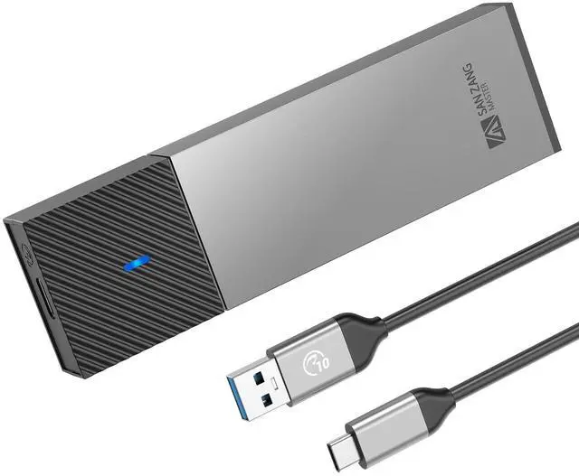 Main image of M.2 NVMe Enclosure M.2 SSD Enclosure with 10Gbps Transmission, USB 3.2 NVME SSD Enclosure Adapter for 2230 2242 2260 2280 M.2 PCIe NVMe M-Key & M+B Key SSD (Tool-Less, Type C to A)