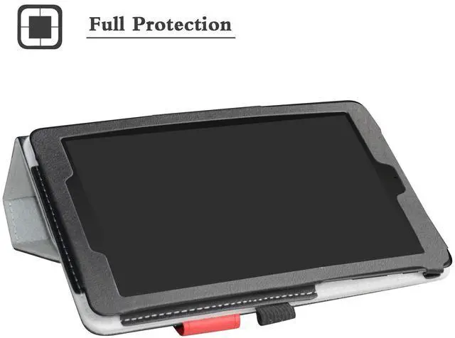 Alt view image 3 of 5 - Alcatel Joy Tab Keyboard Case,Bige Slim Stand PU Leather Cover With Romovable Wireless Keyboard For T-Mobile Alcatel Joy Tab 2019 /Alcatel 3T 8-inch 2018 Tablet,Black