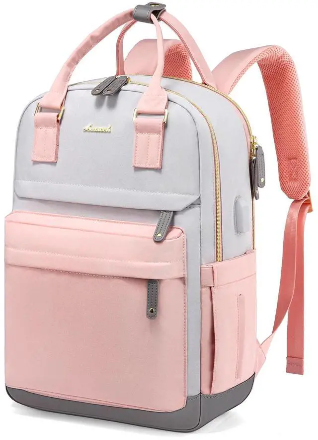 Main image of LOVEVOOK Travel Laptop Backpack Women, 15.6 Inch Anti-theft Laptop Bag with USB Port, Fashion Waterproof Computer Backpacks Teacher Nurse Backpack Purse for College Work