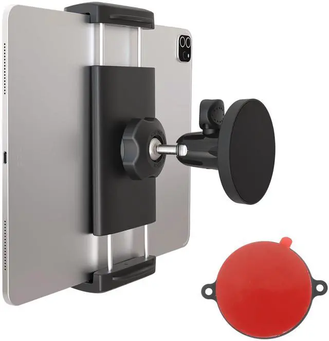 Main image of CANHET Magnetic Tablet Holder, Fridge Mount for iPad, [Powerful Magnetic Base] Fits Warehouse/Metal Shelf/Kitchen/Whiteboard/Gym, Compatible with 4-13" iPad Pro Air Mini, Phone, Galaxy Z Fold