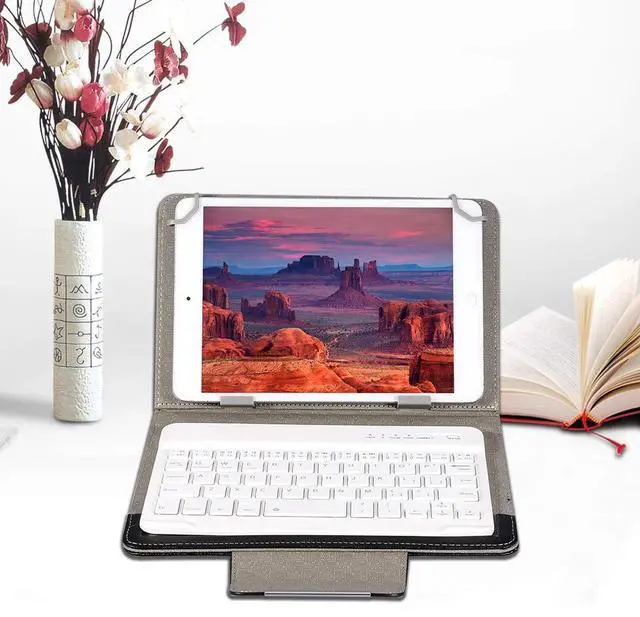 Main image of Keyboard case, 10'' Tablet Laptop Universal Bluetooth Keyboard with PU Protective Case Cover for 9.7-10.1 inch Tablet.