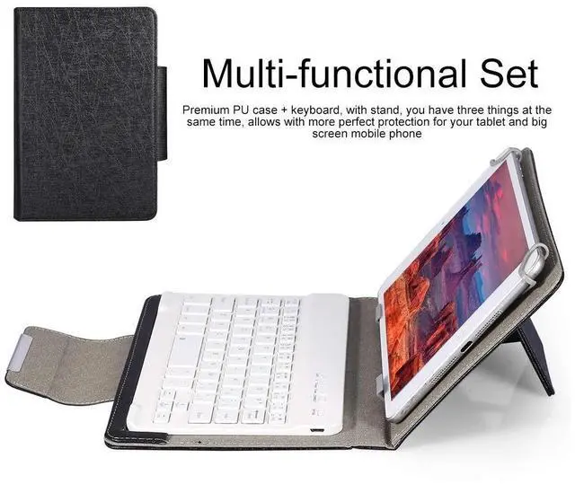 Alt view image 5 of 5 - Keyboard case, 10'' Tablet Laptop Universal Bluetooth Keyboard with PU Protective Case Cover for 9.7-10.1 inch Tablet.