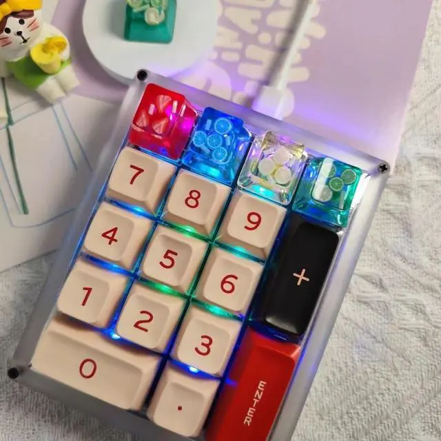 Alt view image 3 of 5 - Elacgap Personalized Fruit Lemon Backlight Keycap Handmade Custom Keycaps for Cherry MX Switches Gaming Mechanical Keyboard Cute Artisan Resin Keycap (4 Mixed Colors)