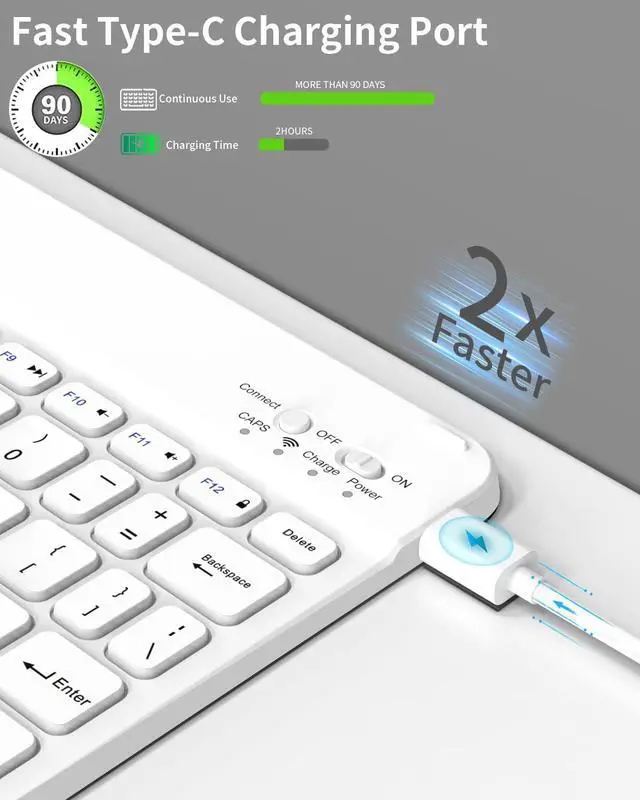 Alt view image 3 of 5 - SQBEBS Case with Keyboard for iPad (A16) 11th/10th Generation 11 inch 2025/10.9 inch 2022, Detachable Bluetooth Keyboard, Stand Folio Keyboard Cover with Pencil Holder for iPad 10 Gen, Black