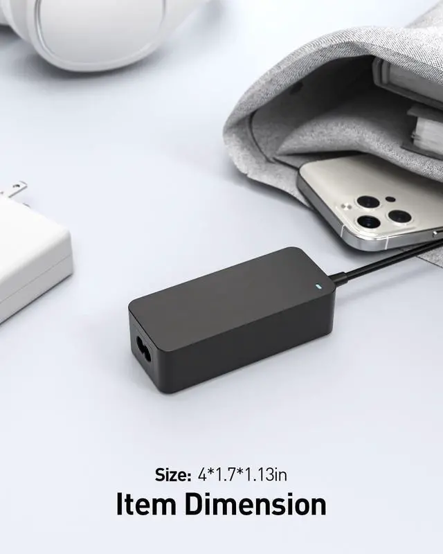 Alt view image 5 of 5 - 48W AC Charger Fit for LG Gram 15 17 15Z95N 17Z90N 17Z95N 17Z90N-R.ARS6U1 17Z95N-G.AAS7U1 15Z95N-G.AAC6U1 15Z95N-G.APS5U1 15Z95N-H.AAC8U1 15Z95N-H.AAS8U1 Laptop Power Supply Adapter Cord